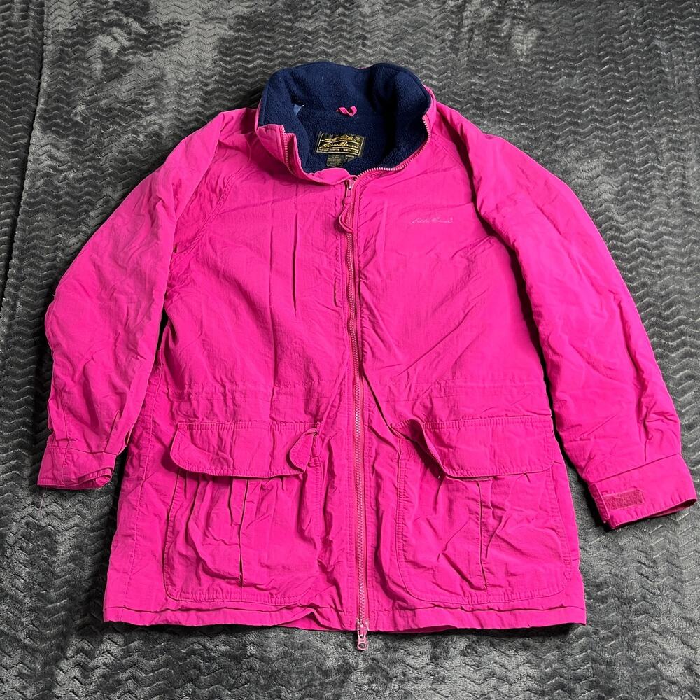 Vintage Eddie Bauer Parka Jacket Women's Medium M Pink Hooded